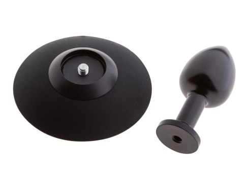 MALESATION Alu-Plug with suction cup small, black MALESATION Alu-Plug with suction cup small, black