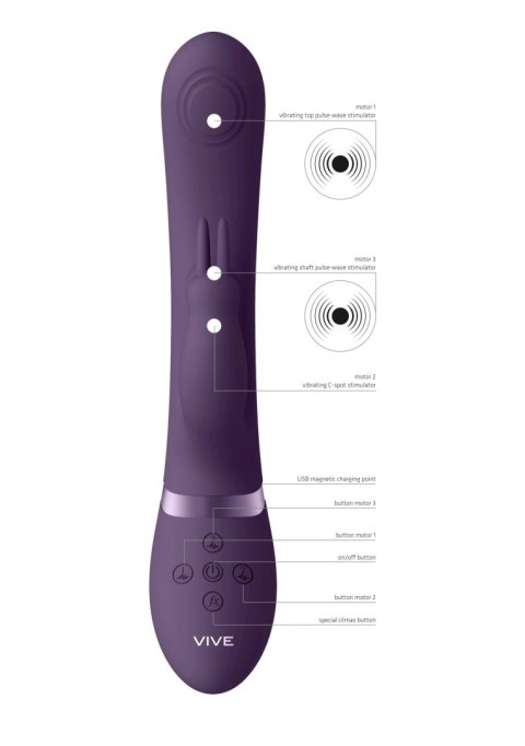 May - Pulse-Wave & C-spot & G-Spot Rabbit - Purple May - Pulse-Wave & C-spot & G-Spot Rabbit - Purple