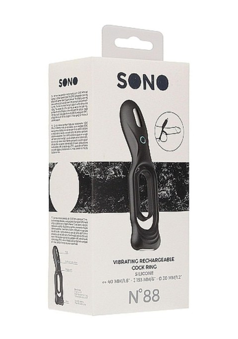 N0. 88 - Vibrating Rechargeable Cock Ring - Black N0. 88 - Vibrating Rechargeable Cock Ring - Black