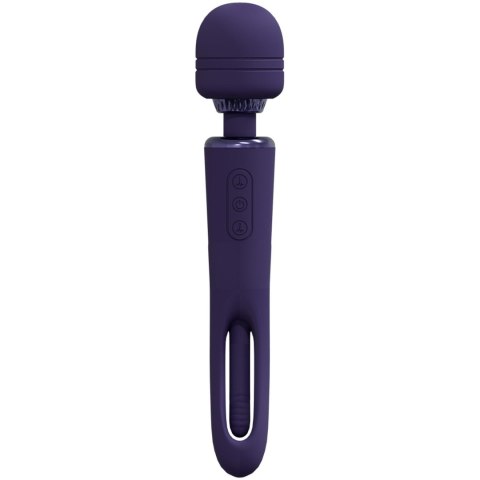 VIVE - Kiku - Rechargeable Double Ended Wand with Innovative G-Spot Flapping Stimulator - Purple VIVE - Kiku - Rechargeable Double Ended Wand with Innovative G-Spot Flapping Stimulator - Purple
