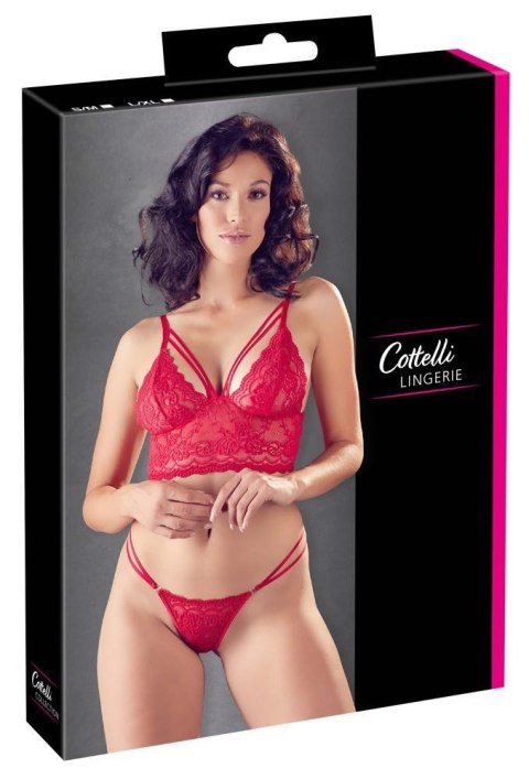 Cottelli - Komplet - Bra and String red L/XL Cottelli - Komplet - Bra and String red L/XL