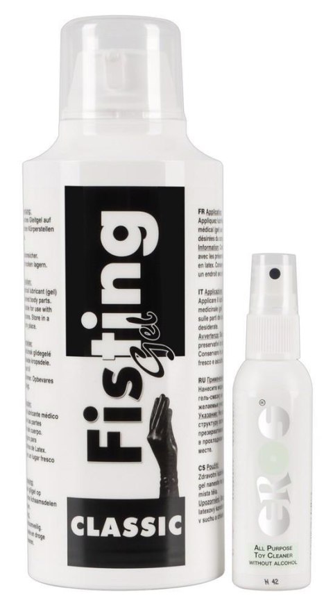 Zestaw - Żel do fistingu + środek czyszczący - Fisting Gel 500 ml + Cleaner Zestaw - Żel do fistingu + środek czyszczący - Fisting Gel 500 ml + Cleaner