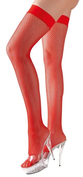 Cottelli - Pończochy - Hold-up Stockings red S