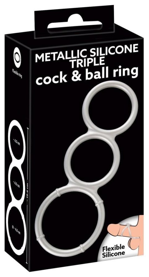 Metallic Silicone Triple Ring Metallic Silicone Triple Ring