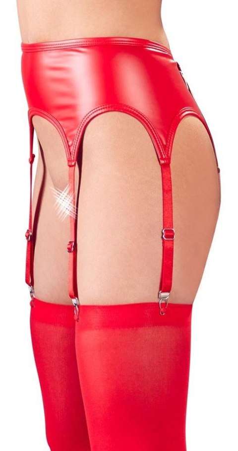 Pończochy z pasem - Suspender Belt Red L/XL Pończochy z pasem - Suspender Belt Red L/XL