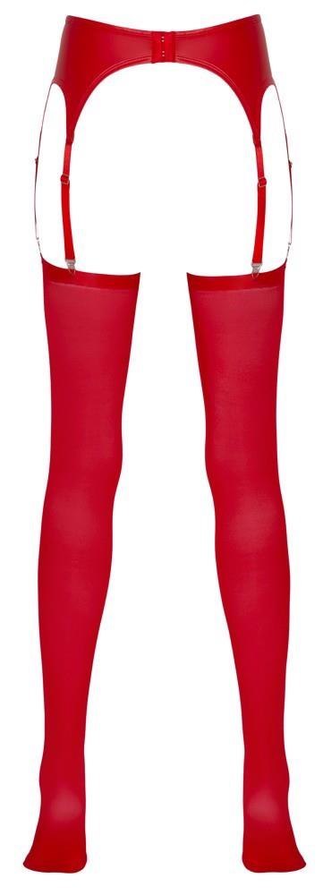 Pończochy z pasem - Suspender Belt Red L/XL Pończochy z pasem - Suspender Belt Red L/XL