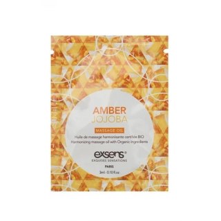 Exsens - Olejek do masażu - pakiet 10 szt. po 3 ml - AMBER JOJOBA Organic Massage Oil with stones