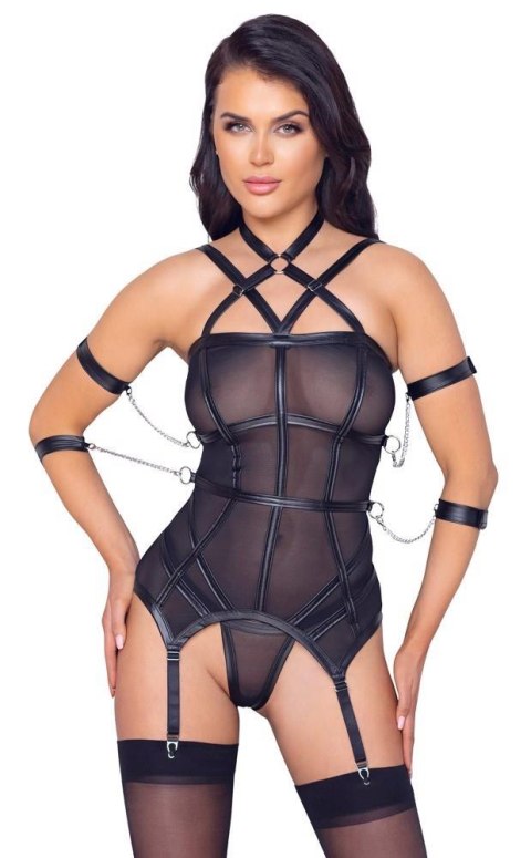 Cottelli - Gorset z kajdankami - Basque Bondage XL Cottelli - Gorset z kajdankami - Basque Bondage XL
