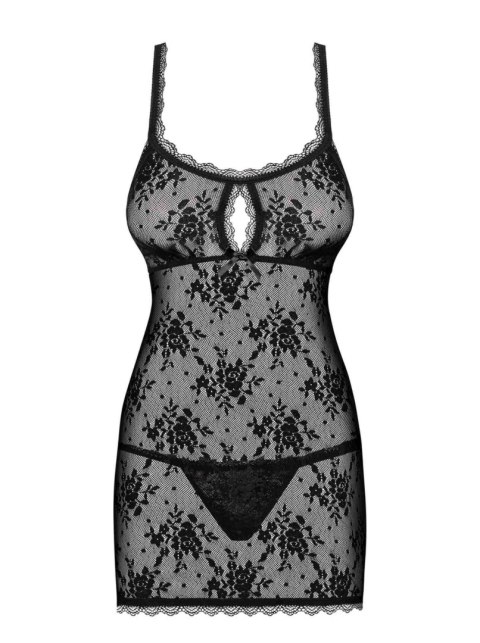 Obsessive - Behindy babydoll i stringi czarne L/XL Obsessive - Behindy babydoll i stringi czarne L/XL