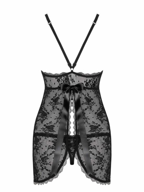 Obsessive - Behindy babydoll i stringi czarne L/XL Obsessive - Behindy babydoll i stringi czarne L/XL
