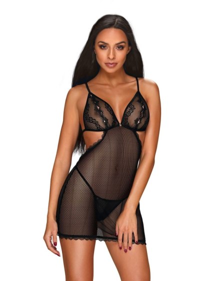 Obsessive - Millagro koszulka i stringi czarna L/XL