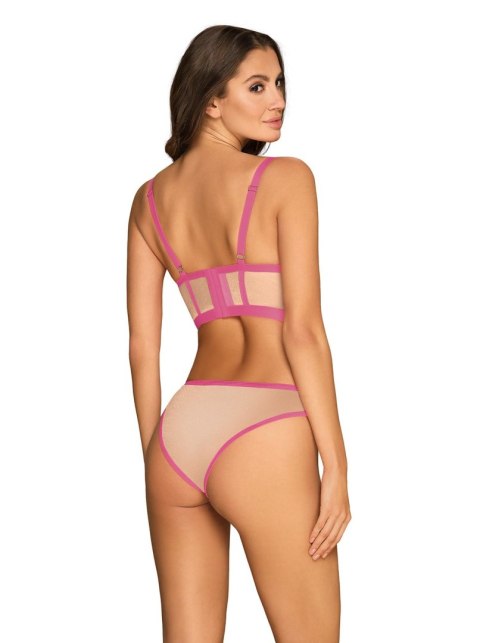Obsessive - Nudelia top i figi różowe S/M Obsessive - Nudelia top i figi różowe S/M