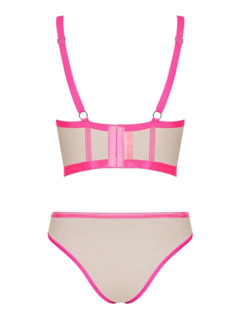 Obsessive - Nudelia top i figi różowe S/M Obsessive - Nudelia top i figi różowe S/M