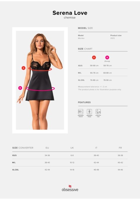 Obsessive - Serena Love koszulka i stringi XL/2XL Obsessive - Serena Love koszulka i stringi XL/2XL