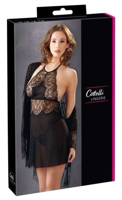 Cottelli - Komplet - Chemise Set black S
