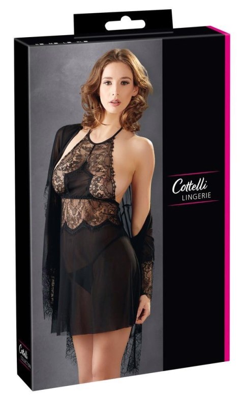 Cottelli - Komplet - Chemise Set black S Cottelli - Komplet - Chemise Set black S
