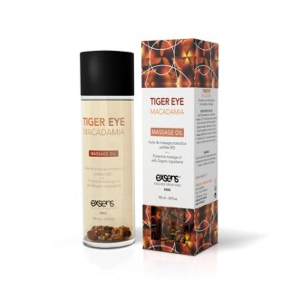 Exsens - Olejek do masażu - TIGER EYE MACADAMIA Organic Massage Oil with stones 100 ml