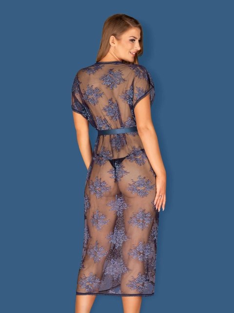 Obsessive - Flowlace peniuar niebieski S/M