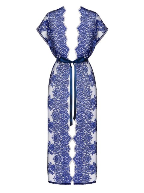 Obsessive - Flowlace peniuar niebieski S/M