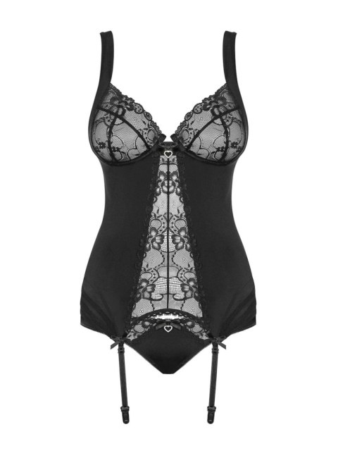 Obsessive - Heartina gorset i figi czarny S/M