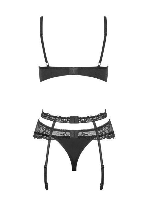Obsessive - Heartina komplet 3-częściowy czarny S/M