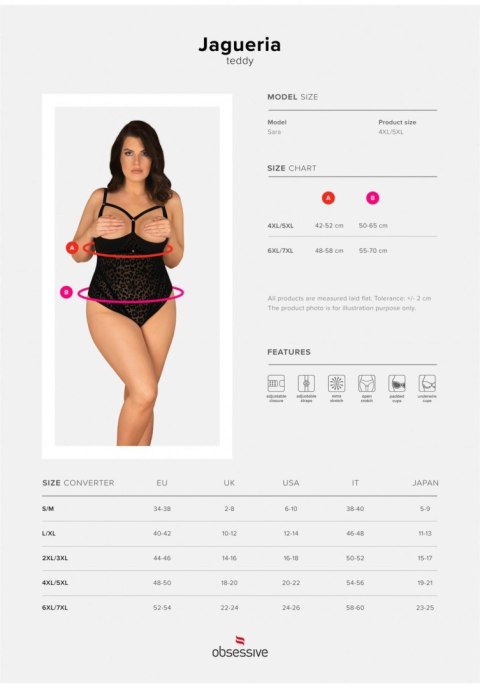 Obsessive - Jagueria body otwarte 4XL/5XL Obsessive - Jagueria body otwarte 4XL/5XL