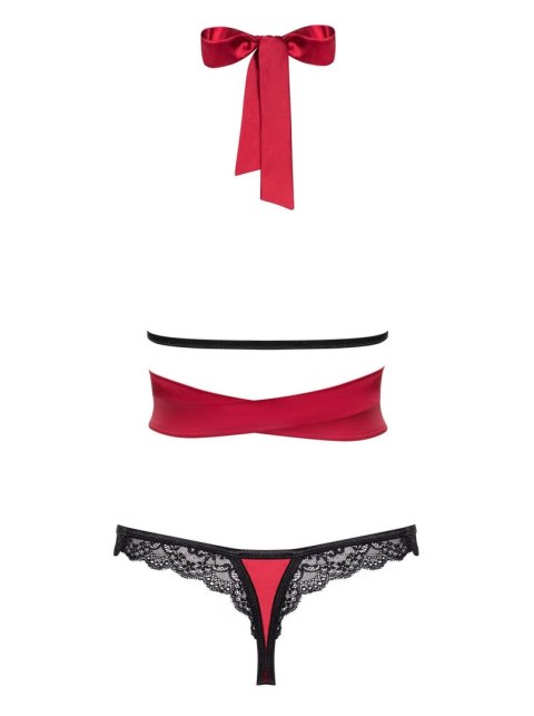 Obsessive - Sensuelia komplet 2-częściowy czerwony XXL Obsessive - Sensuelia komplet 2-częściowy czerwony XXL