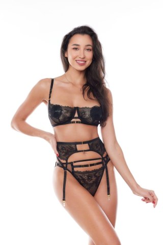 Komplet 3-częściowy - DAISY BLACK 3pcs set S/M