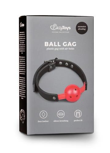 Knebel-Ball Gag With PVC Ball - Red Knebel-Ball Gag With PVC Ball - Red