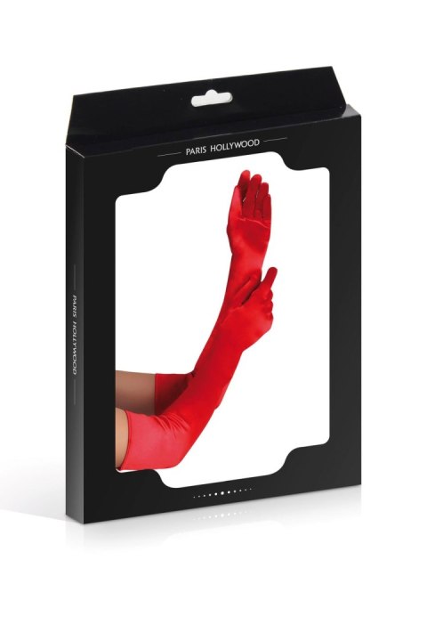 Rękawiczki - LONG SATIN RED GLOVES TU (Size: TU) Rękawiczki - LONG SATIN RED GLOVES TU (Size: TU)