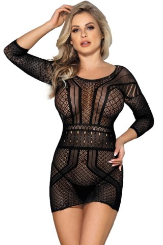 Sukienka - MESH DRESS H3192 BLACK (Size: TU)