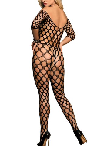Bodystocking - OPEN COVERALL3015 BLACK (Size: TU)