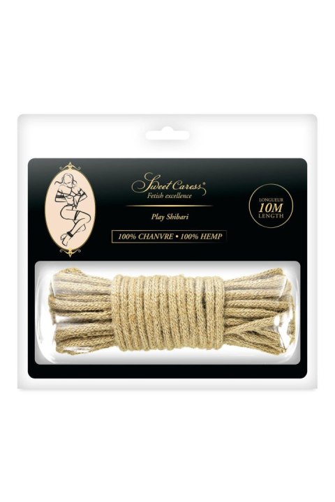 SM BONDAGE HEMP ROPE 10M (Size: M) SM BONDAGE HEMP ROPE 10M (Size: M)