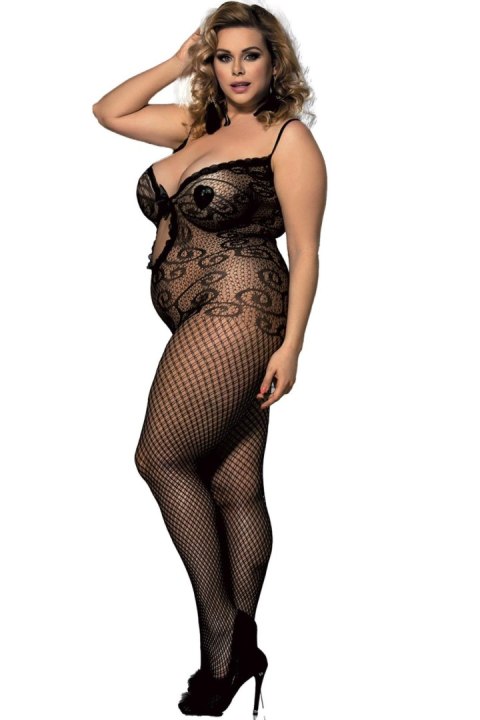 Bodystocking - SUIT H31041P BLACK XL (Size: XL) Bodystocking - SUIT H31041P BLACK XL (Size: XL)