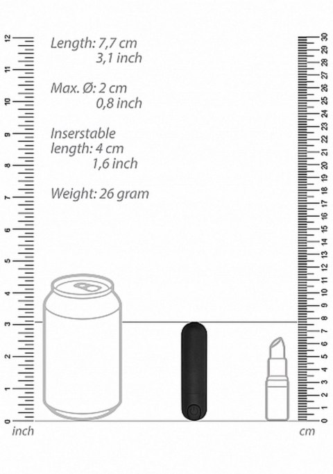 10 Speed Rechargeable Bullet - Black 10 Speed Rechargeable Bullet - Black