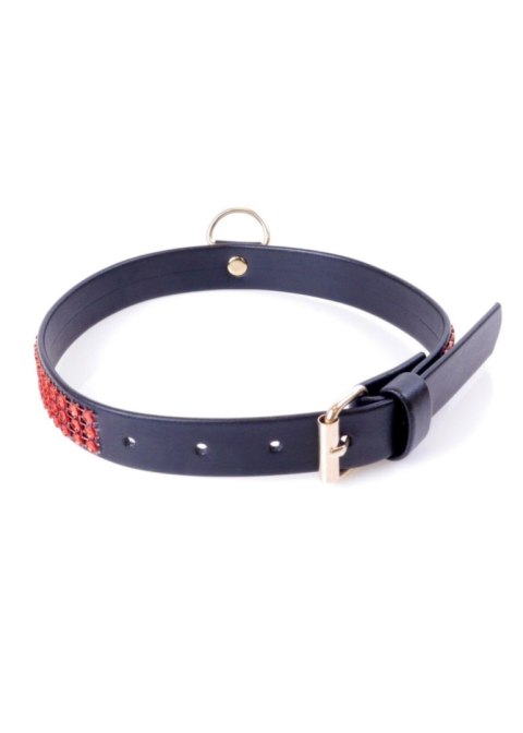 Fetish B - Series Collar with crystals 2 cm Red Line Fetish B - Series Collar with crystals 2 cm Red Line