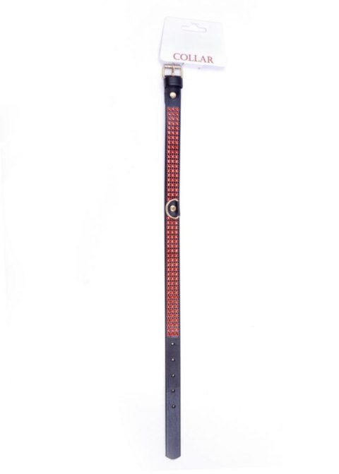 Fetish B - Series Collar with crystals 2 cm Red Line Fetish B - Series Collar with crystals 2 cm Red Line