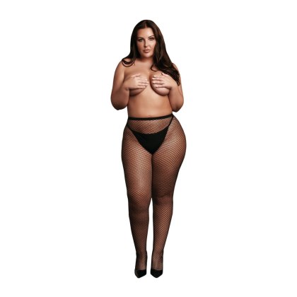 Le Désir - Rajstopy - Panty with small fishnet structure XL-4XL