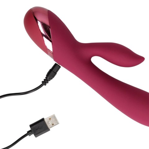 Smooth Silicone Rabbit Vibrator - Dark Cherry Smooth Silicone Rabbit Vibrator - Dark Cherry