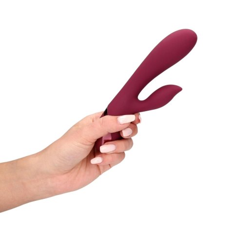 Smooth Silicone Rabbit Vibrator - Dark Cherry Smooth Silicone Rabbit Vibrator - Dark Cherry