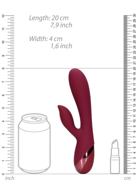 Smooth Silicone Rabbit Vibrator - Dark Cherry Smooth Silicone Rabbit Vibrator - Dark Cherry