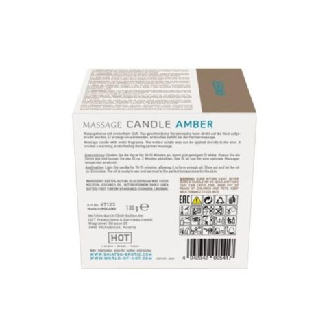 Hot - Świeca do masażu - Shiatsu Massage Candle Amber 130g Hot - Świeca do masażu - Shiatsu Massage Candle Amber 130g
