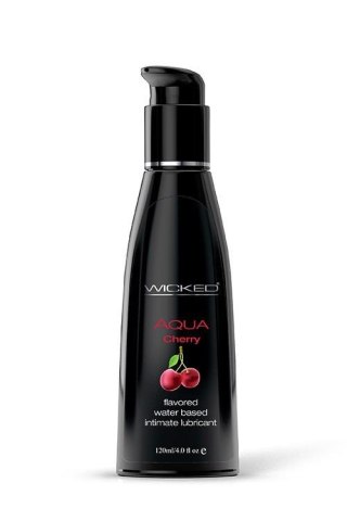 WICKED - Lubrykant smakowy na bazie wody - AQUA CHERRY FLAVORED 120ML