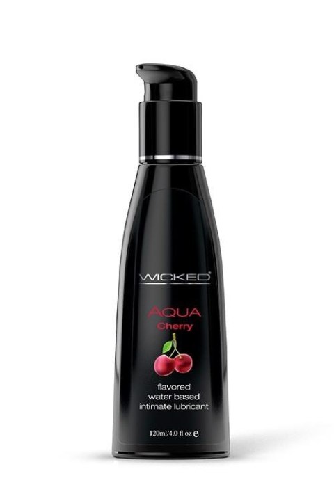 WICKED - Lubrykant smakowy na bazie wody - AQUA CHERRY FLAVORED 120ML WICKED - Lubrykant smakowy na bazie wody - AQUA CHERRY FLAVORED 120ML