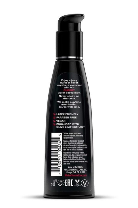 WICKED - Lubrykant smakowy na bazie wody - AQUA CHERRY FLAVORED 120ML WICKED - Lubrykant smakowy na bazie wody - AQUA CHERRY FLAVORED 120ML