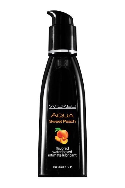 WICKED - Lubrykant smakowy na bazie wody - AQUA SWEET PEACH FLAVORED 120ML