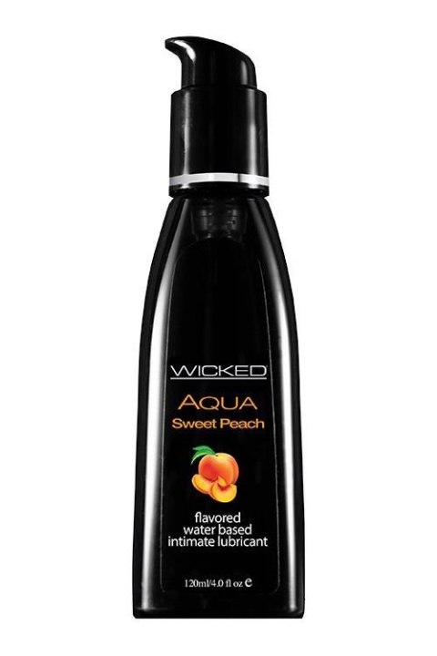 WICKED - Lubrykant smakowy na bazie wody - AQUA SWEET PEACH FLAVORED 120ML WICKED - Lubrykant smakowy na bazie wody - AQUA SWEET PEACH FLAVORED 120ML