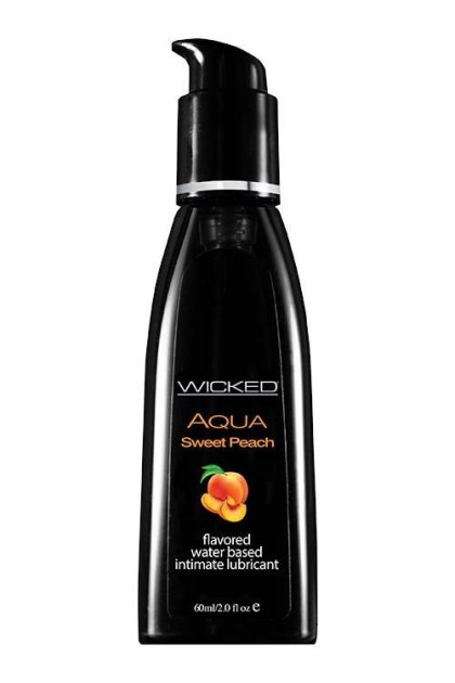 WICKED - Lubrykant smakowy na bazie wody - AQUA SWEET PEACH FLAVORED 60ML