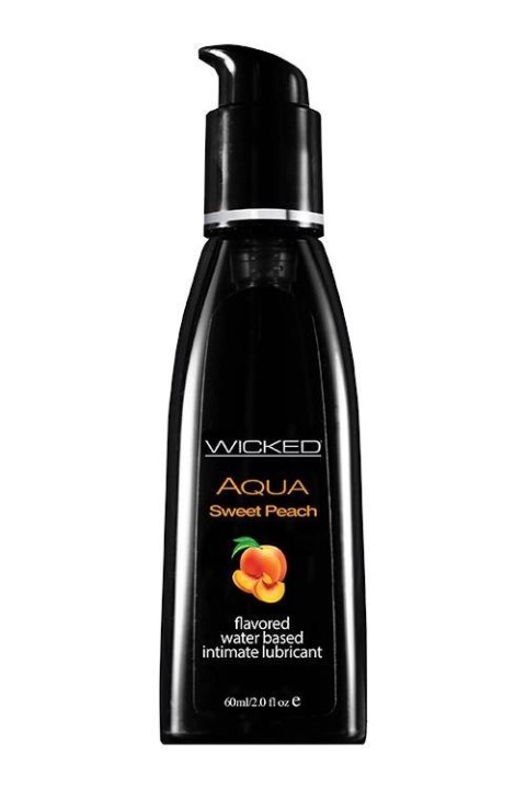 WICKED - Lubrykant smakowy na bazie wody - AQUA SWEET PEACH FLAVORED 60ML WICKED - Lubrykant smakowy na bazie wody - AQUA SWEET PEACH FLAVORED 60ML