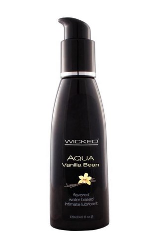 WICKED - Lubrykant smakowy na bazie wody - AQUA VANILLA BEAN FLAVORED 120 ml